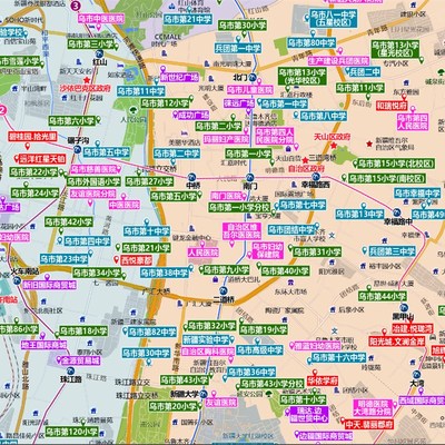 地图定制高打印设计城市房产新房地图楼盘分布图办公室挂画