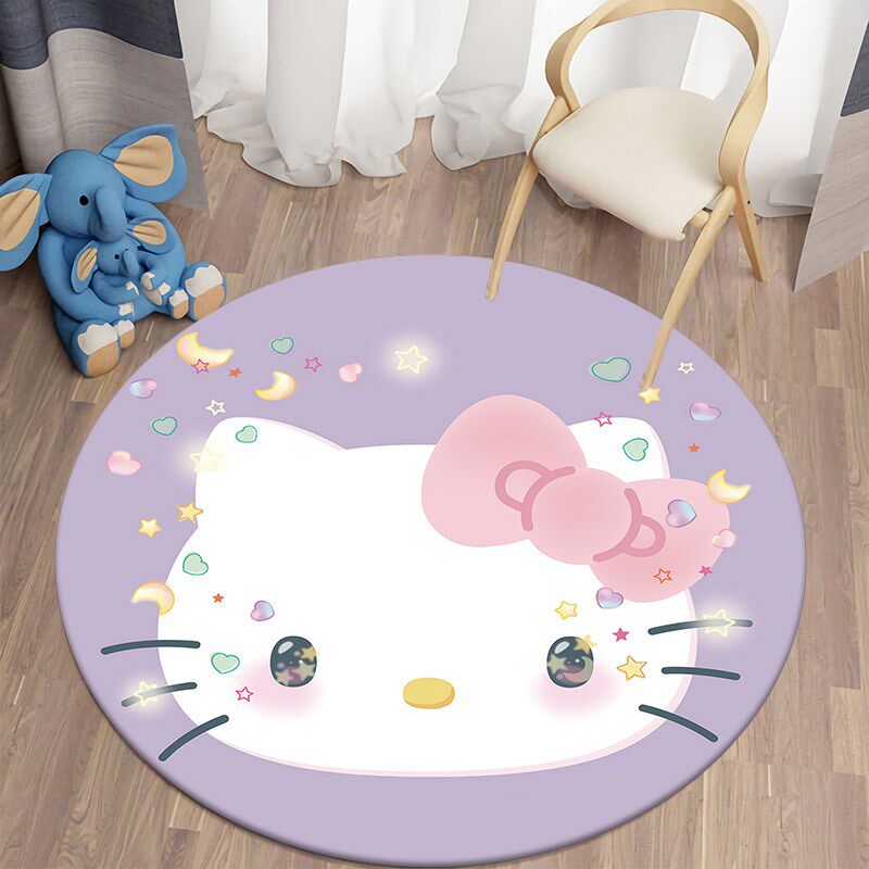 圆形皮革地垫擦洗免洗防水防油防滑儿童学习椅转椅