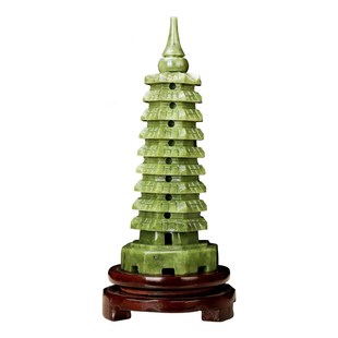 天然玉石雕刻文昌塔玉器工艺品九层十三层文昌塔玉石