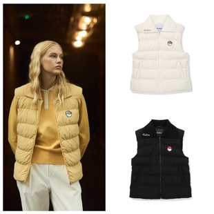 2025冬季韩国MALBON高尔夫女装新款时尚运动保暖马甲针织羽绒服女