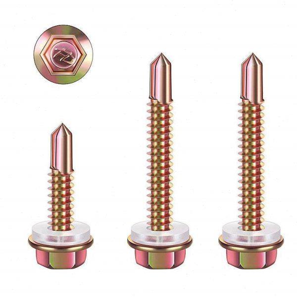 燕尾丝自攻螺丝六角钻尾华司自钻打瓦转尾自贡功彩钢瓦自攻螺丝钉