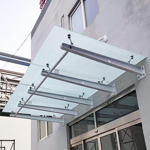 定制不锈钢牛腿雨棚H型钢梁支架钢结构挑梁栏杆幕墙配件点支式爪