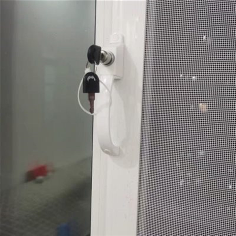 推拉纱门窗户拉手锁配件锁扣防盗铝合金插销锁执手锁把手纱窗锁