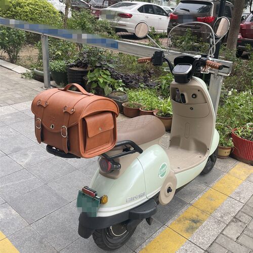 复古摩车后尾包后座包电动车后备箱包巧格踏板车尾箱包防水