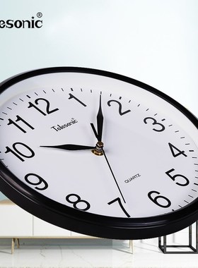 ELEONI天王星静音挂钟时尚卧室客厅会议室现代石英钟挂表