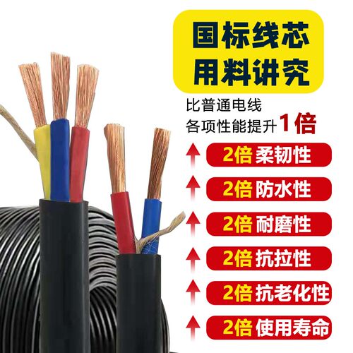 电线软线相电缆线平方电线
