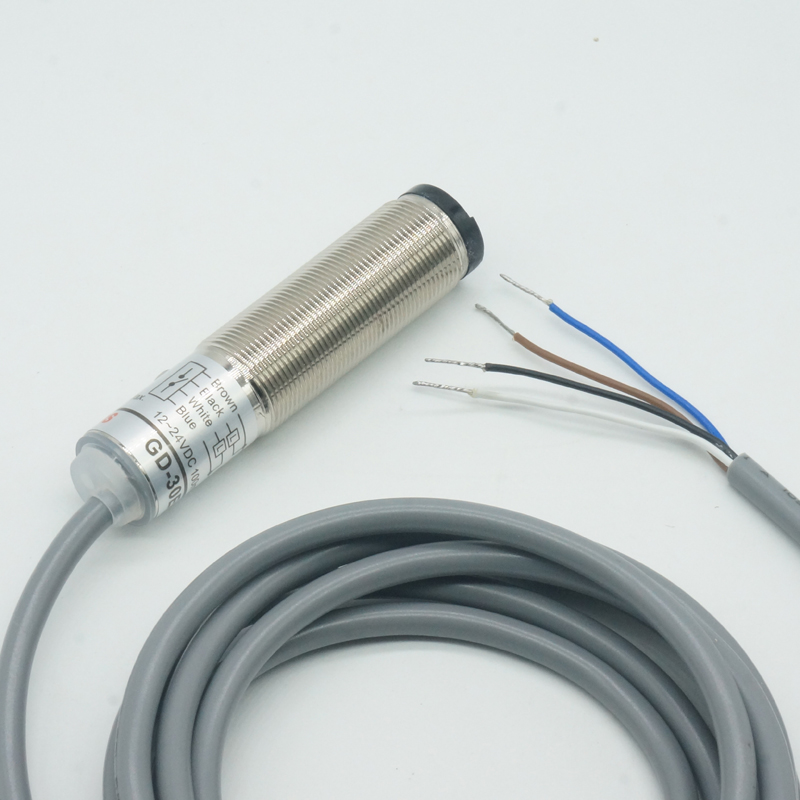 邦拓斯M18光电开关24V传感器NPN/PNP漫反射感应电眼探头GD-30ENP