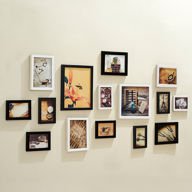 景宇 客厅悬挂15框照片墙相框墙 卧室复古创意相片墙欧式挂墙