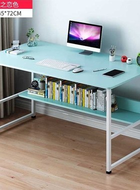 黑蓝白色电脑桌长宽高m钢木桌写字学习读书桌