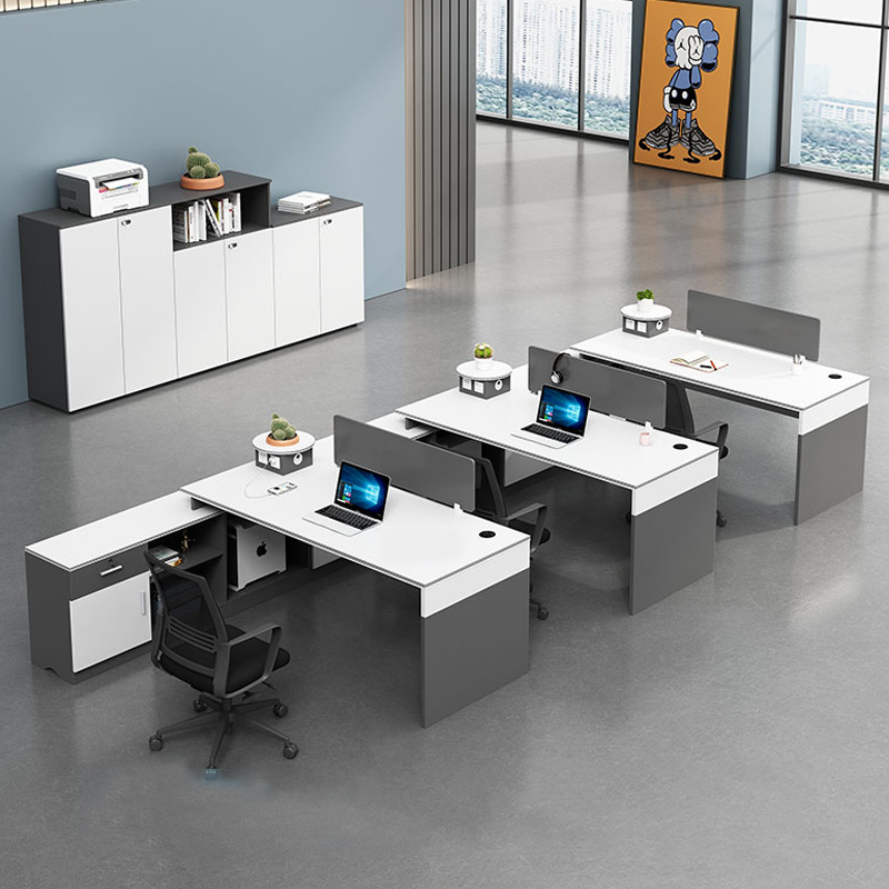 职员办公桌椅现代2//多人位l型办公室财务桌电脑桌卡座