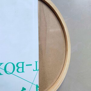 实木圆形油画内外框全 国画挂墙框十字星裱 框