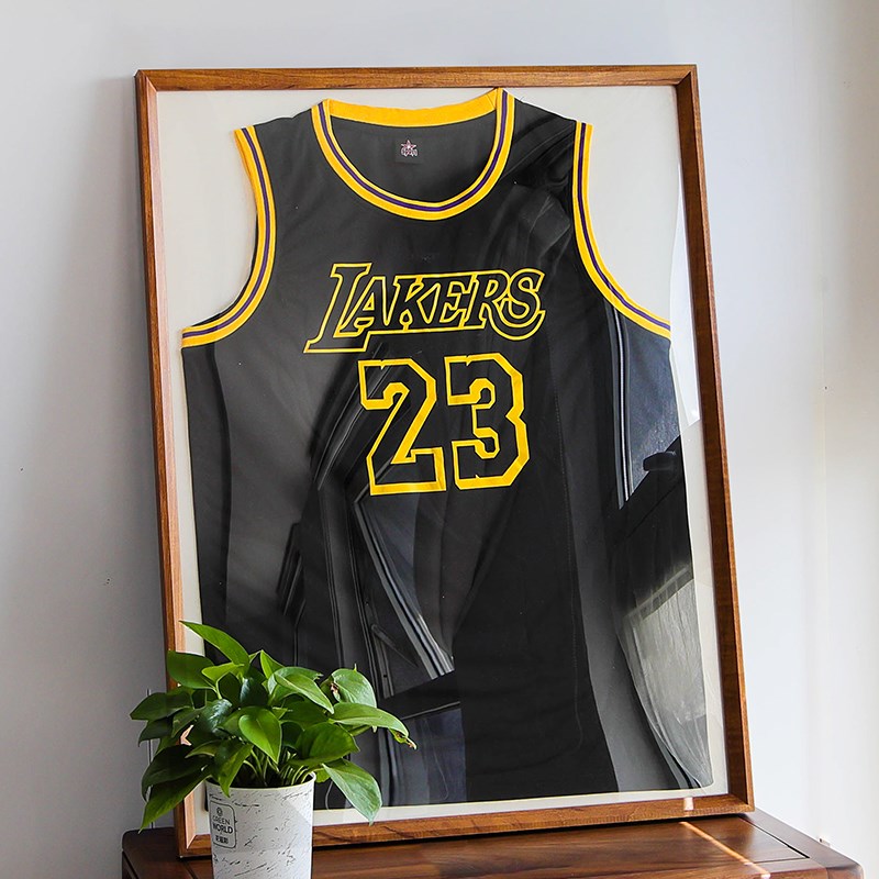 实木球衣框装裱框架签名收藏无损展示框定制卡纸相框挂墙足球蓝球