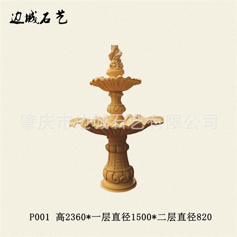 人造砂岩喷水池欧式水景景观雕塑玻璃钢小天使流水喷泉工艺摆件