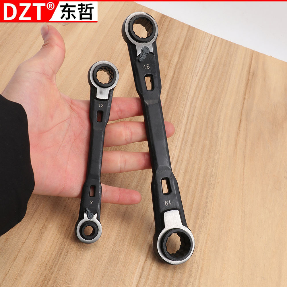 DZT/东哲 两件套四合一双泡壳棘轮扳手组套机械维修维修梅花扳手