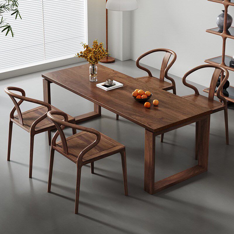 北美全实木莫比恩餐桌椅长方形吃饭桌工作台