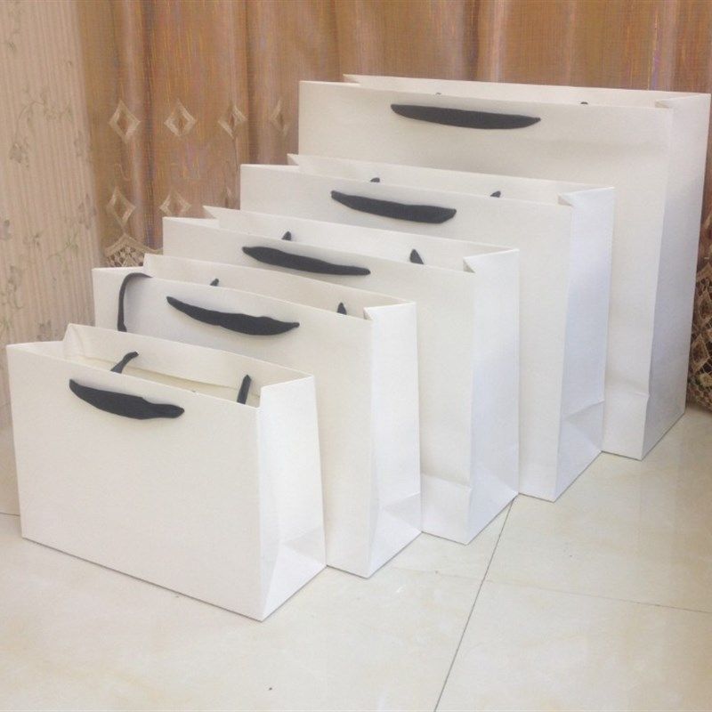 5**5超大号横款白卡纸袋礼品袋全国特大纯色包装袋子装油画婚