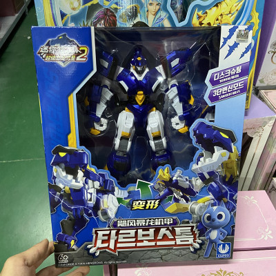 迷你特工队之超级恐龙力量2变形镭龙王提拉卡x机甲机器人金刚