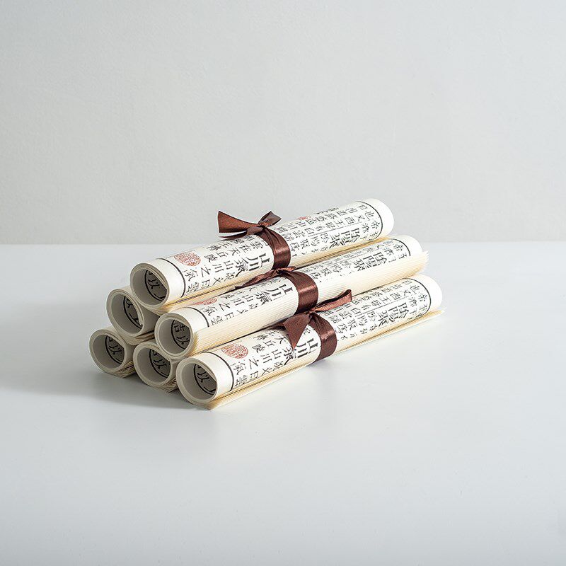 新仿古卷轴古书仿真书卷书籍样板间书房茶室软装饰品