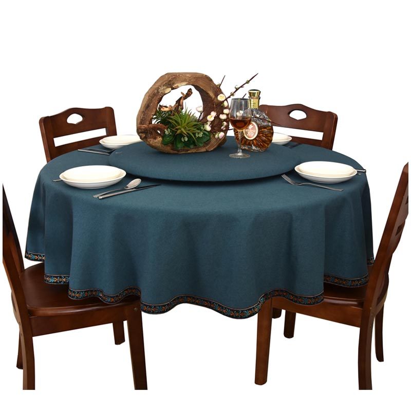 素色圆餐桌布咖啡厅会议桌台布圆形大桌布茶几桌布纯色定制