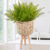 欧式 饰架 落地草编篮藤编盆子客厅创意织盆现代装