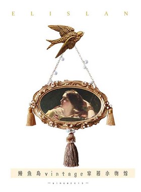 intge欧式复古客厅餐边柜鎏金流苏装饰画玄关挂画拼墙画