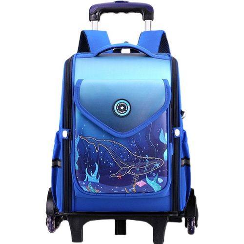 小学生拉杆书包男孩一二年级轻便防水六轮爬楼拆卸儿童拉杆箱男