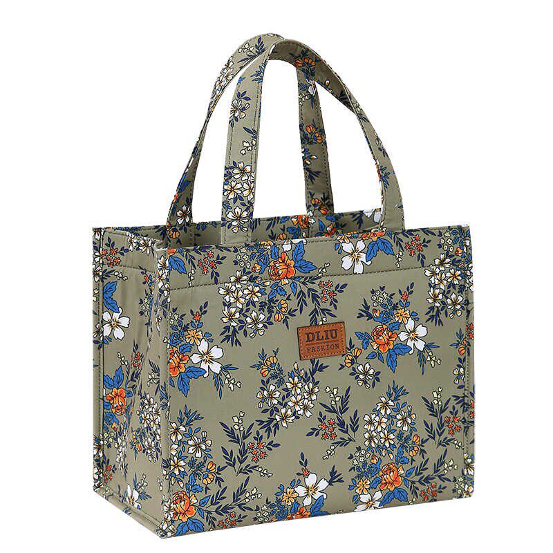 新款尼龙布饭盒袋铝箔保温层立体带拉链通勤大容量手拎便当包,收纳整理,饭盒袋,淘宝优惠券,粉丝福利购,淘宝优惠卷