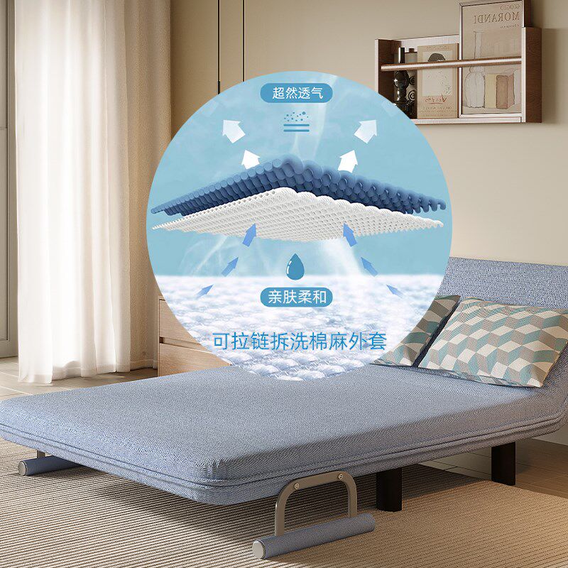 22新款乳胶折叠床两用沙发床办公室午休三折客厅小户型阳台沙发