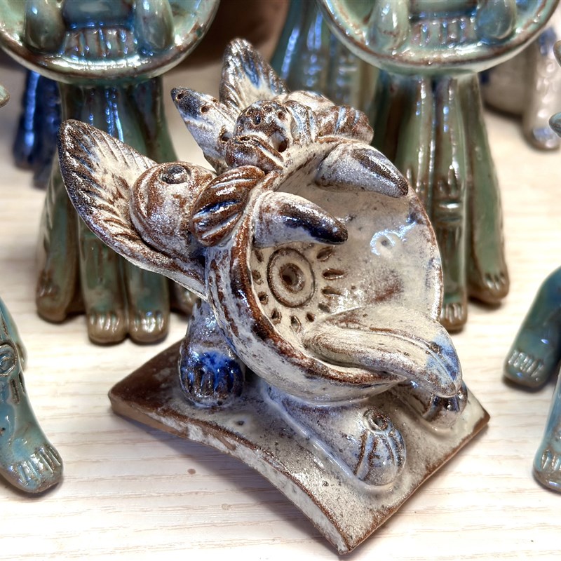 瓦猫云南大理南诏窑手工陶瓷猫创意礼品开业小摆件古南诏国发货