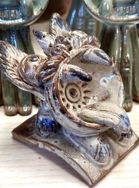 瓦猫云南大理南诏窑手工陶瓷猫创意礼品开业小摆件古南诏国发货