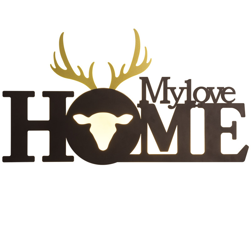 led英文字母灯家用客厅背景墙装饰壁灯现代灯床头过道壁灯