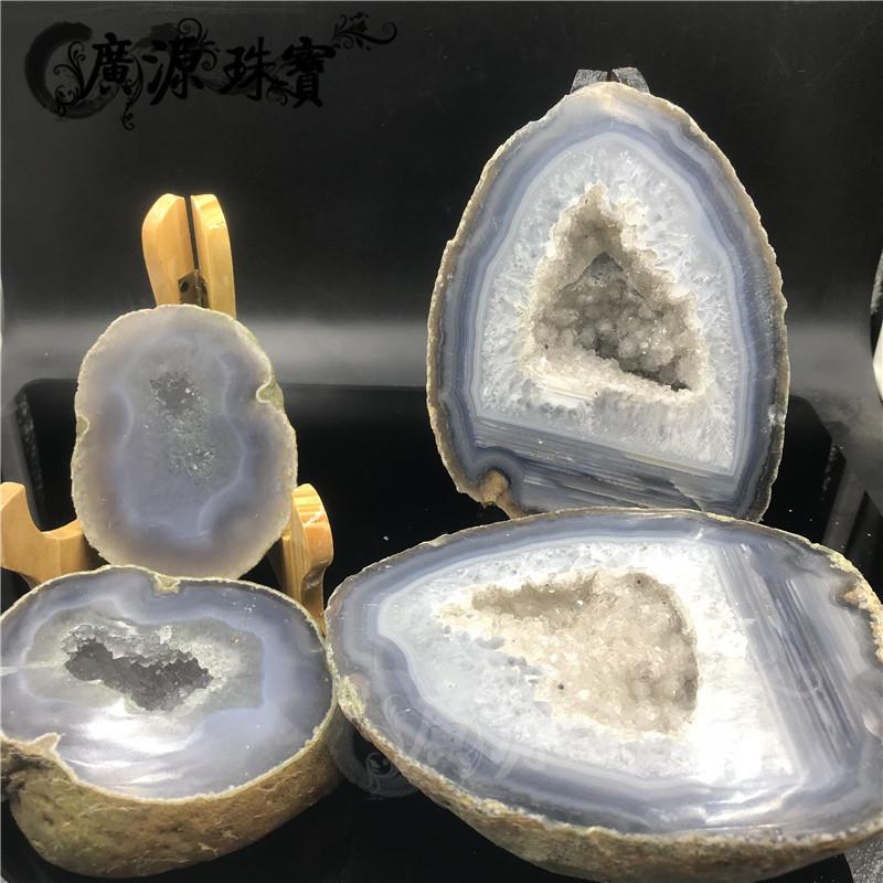 工厂货源原石无烧玛瑙晶洞聚宝盆水胆玉髓聚宝盆吸附摆件直播