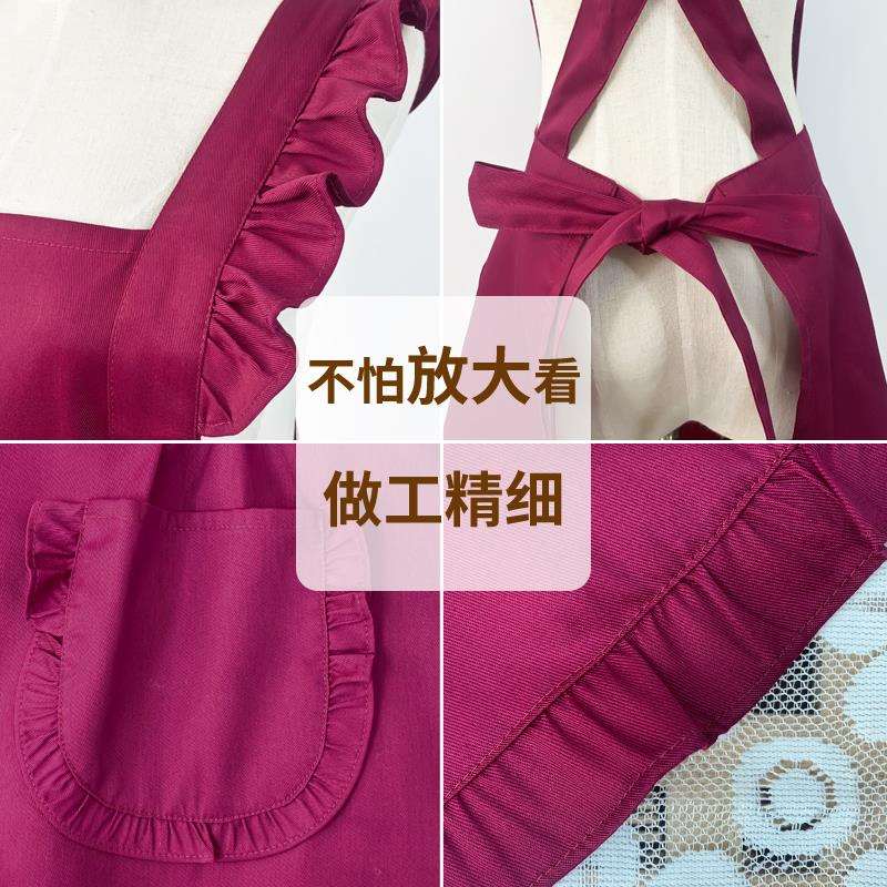 围裙2023新款网红纯棉女式韩版时尚可爱美甲店专用工作服家用北秦