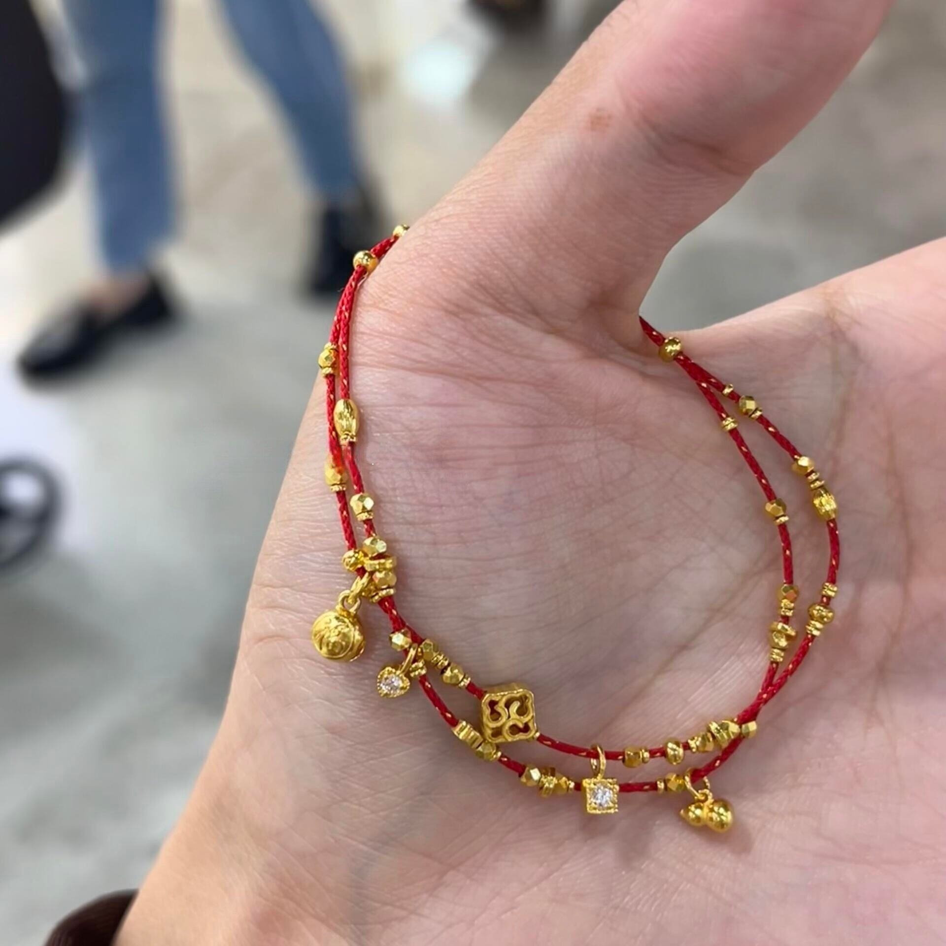 福禄多宝平安招财双层编绳手链