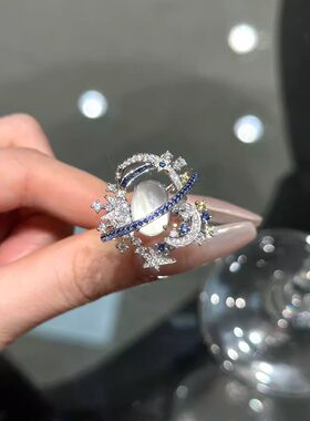 星轨月殿重工星际闪钻戒指