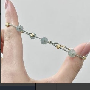 超级有钱花!珍珠花朵手链手工编织红黑绳小众设计本命年手绳男女