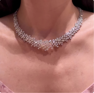 璀璨星云项链轻奢优雅2025新款高级感吊坠满天星锁骨链气质颈链女