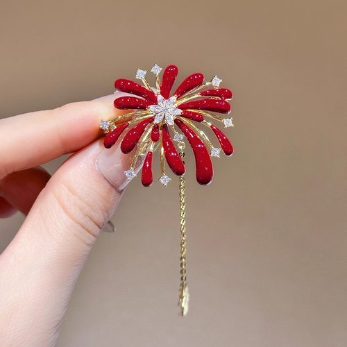巨好看的烟花胸针小众设计日常精致2025新款爆款时尚个性大衣别针