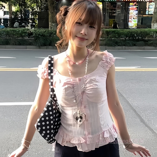 丝带拼接彩珠爱心波点花朵项链女甜酷小众设计百搭长款毛衣链配饰