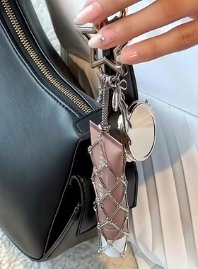 ins风口红包银色星星链条包复古化妆包高级感包包挂饰小众口红架