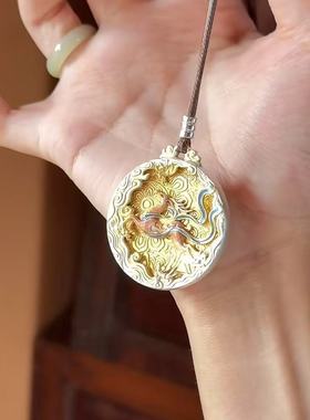 「逐鹿中原」国风新中式项链敦煌珐琅彩2025年九色鹿吊坠毛衣链女