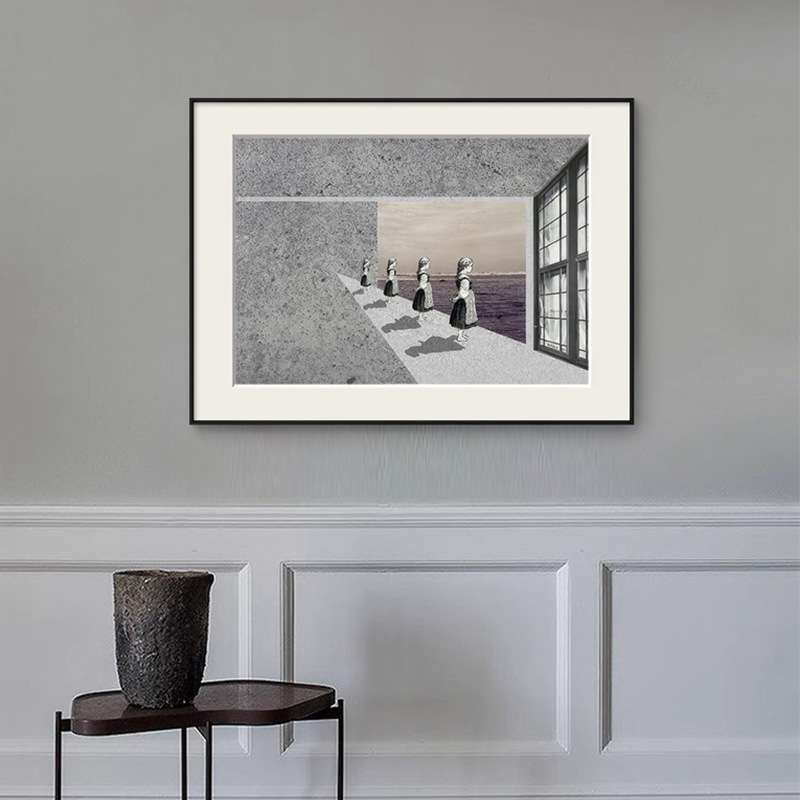 现代简约风景人物装饰画客厅餐厅卧室玄关挂画酒店别墅走廊艺术画图片