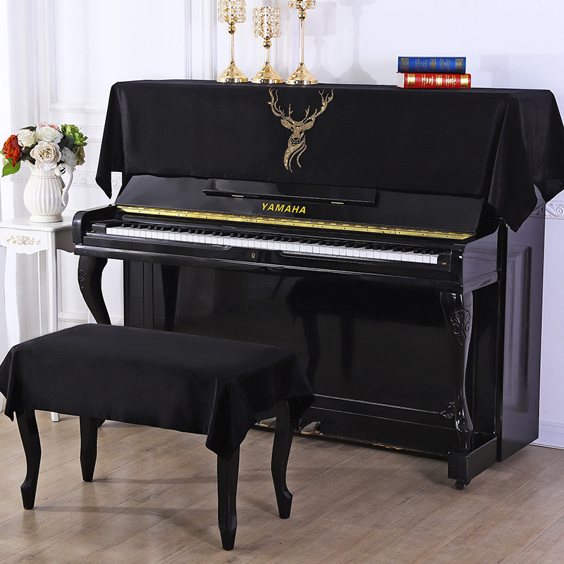 轻奢钢琴罩半罩高档现代简约钢琴套巾凳罩防尘全罩北欧电钢琴盖布