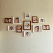 现代照片墙装 饰客厅免打创意相框挂墙相片墙相册背景墙