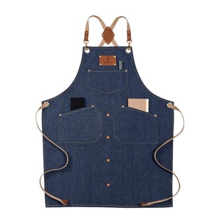 围裙定制韩日系皮革帆布牛仔理发师咖啡师园艺师工作服印制