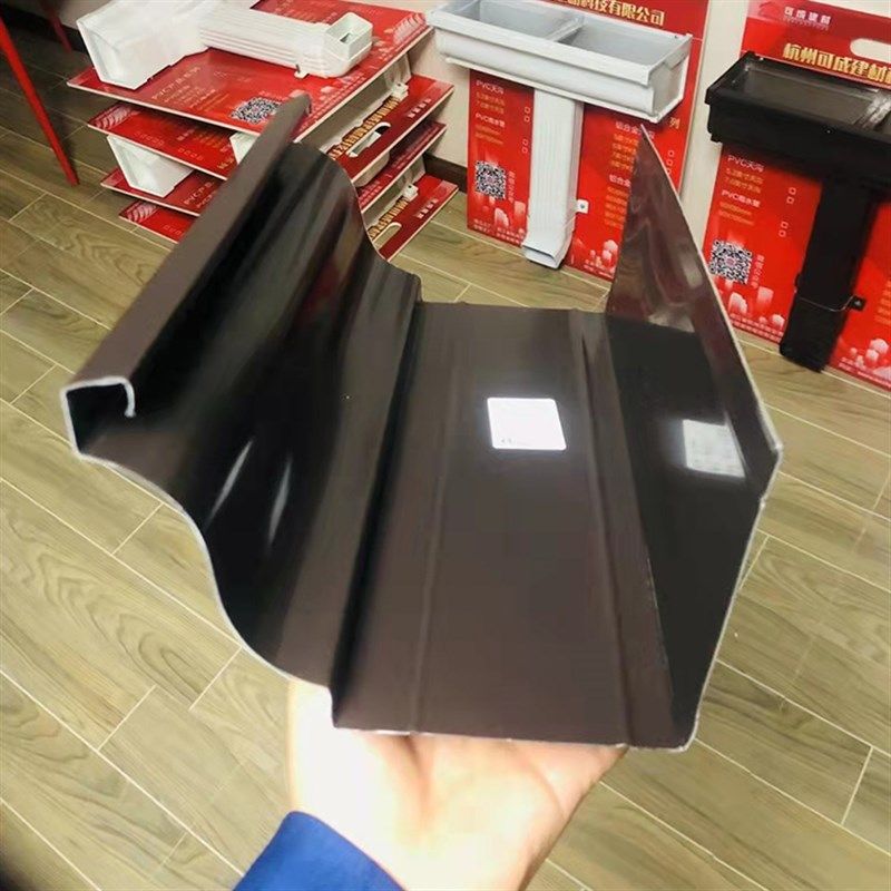 铝合金成品天沟加型材挡板别墅外墙彩铝雨水槽檐沟圆形管