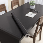 黑色桌面纸桌布自粘防水桌桌纸仿木餐桌桌子木纹家具翻新膜