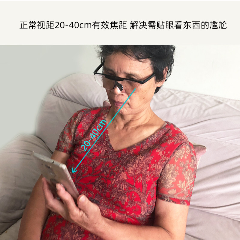 楚达 倍眼镜式放大镜老看书阅读戴式倍手老年上翻式放大眼镜嫁接