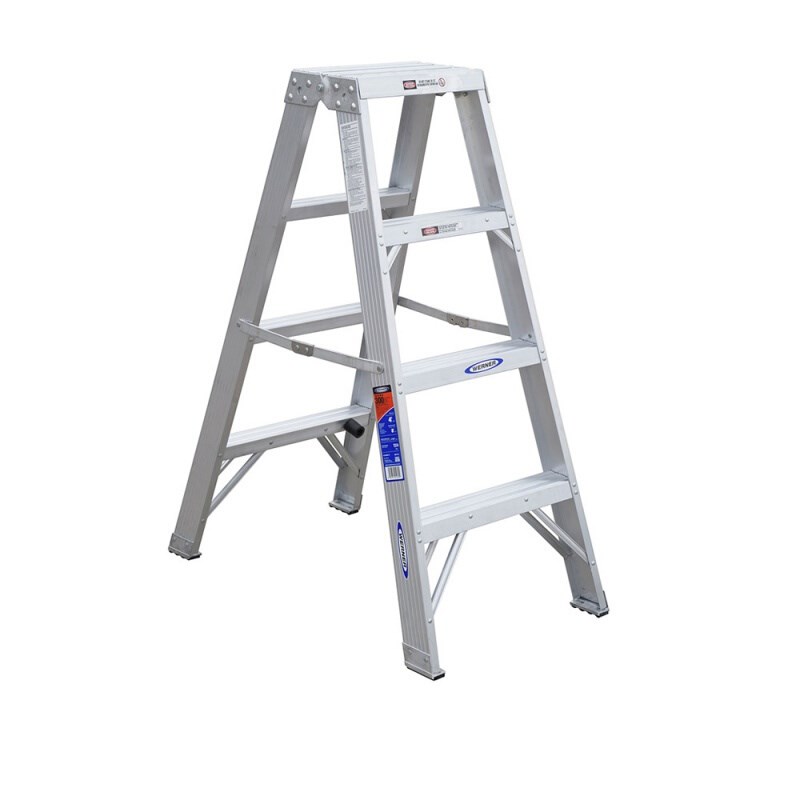 WERNER稳耐  梯子加厚铝合金双侧人字梯家用折叠梯便携工程梯楼梯