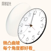 款 适合大白墙客厅静音钟表挂墙挂钟圆形创意